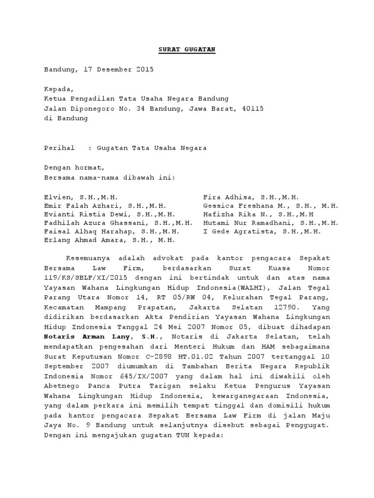 Contoh Surat Gugatan Hukum Acara Peradilan Agama Surat 10 Cute766