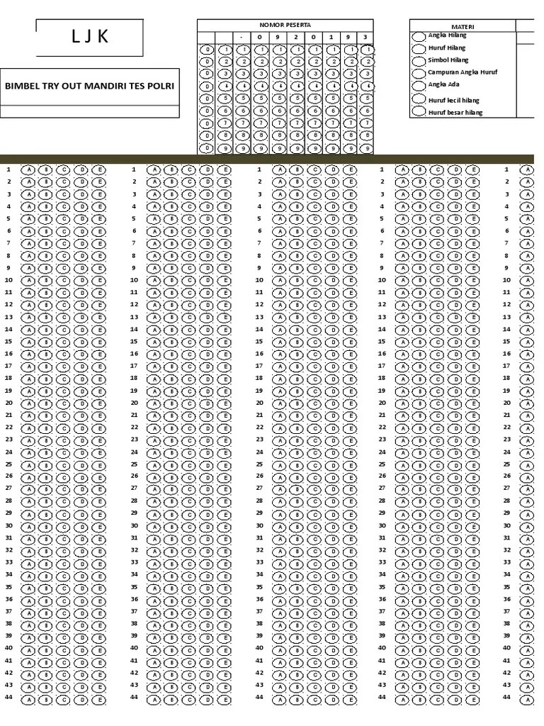 Penerimaan polri popular posts contoh soal akademik polri penjelasan tes . Ljk Kecermatan 2018 Terpilih Pdf
