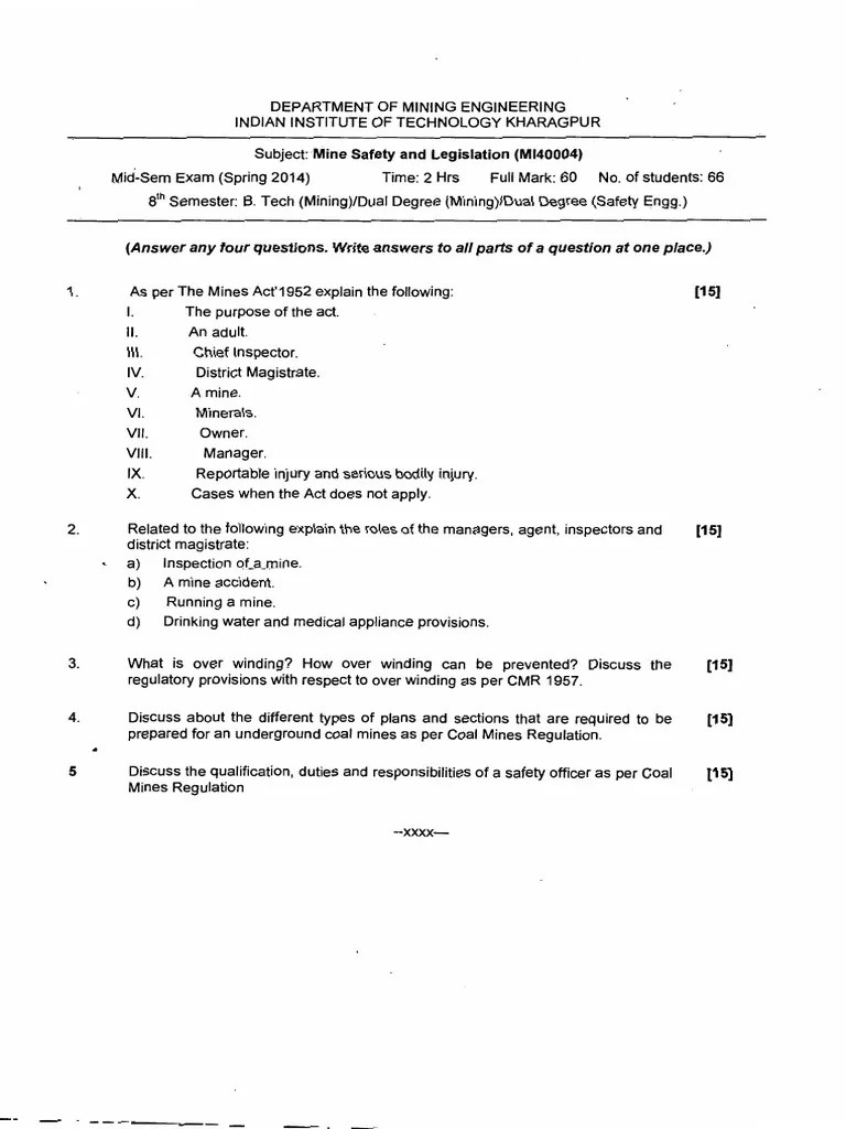 Answer Any Four Questions Write Answers To All Parts Of