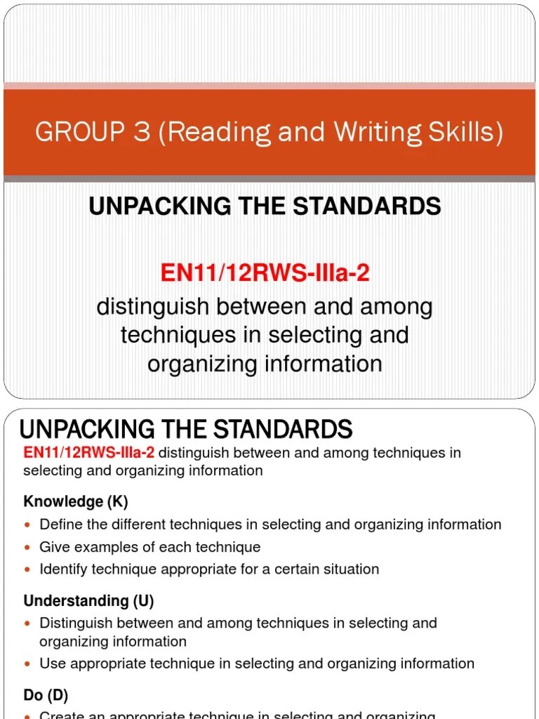 GROUP 3 (Reading And Writing Skills) | PDF