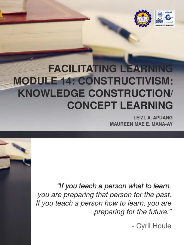 Facilitating Learning - Module 14 Constructivism | PDF | Constructivism ...