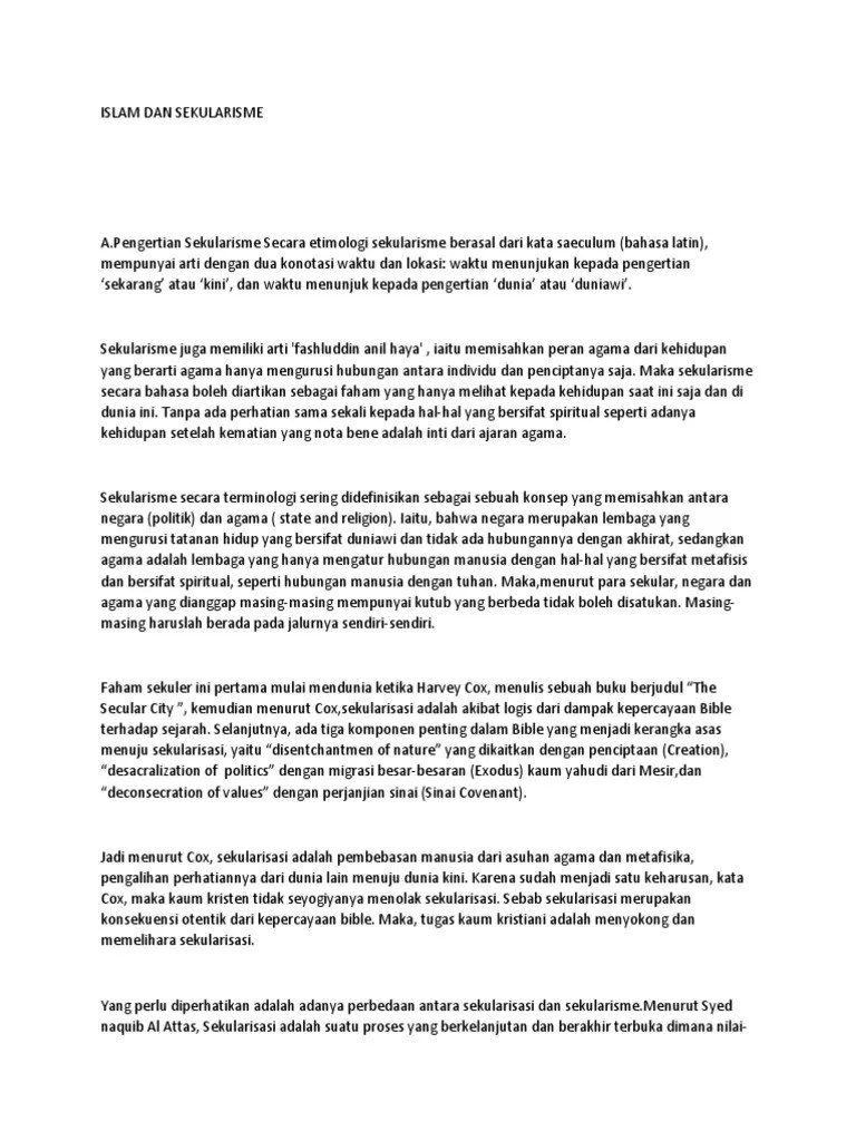 Islam Dan Sekularisme | PDF