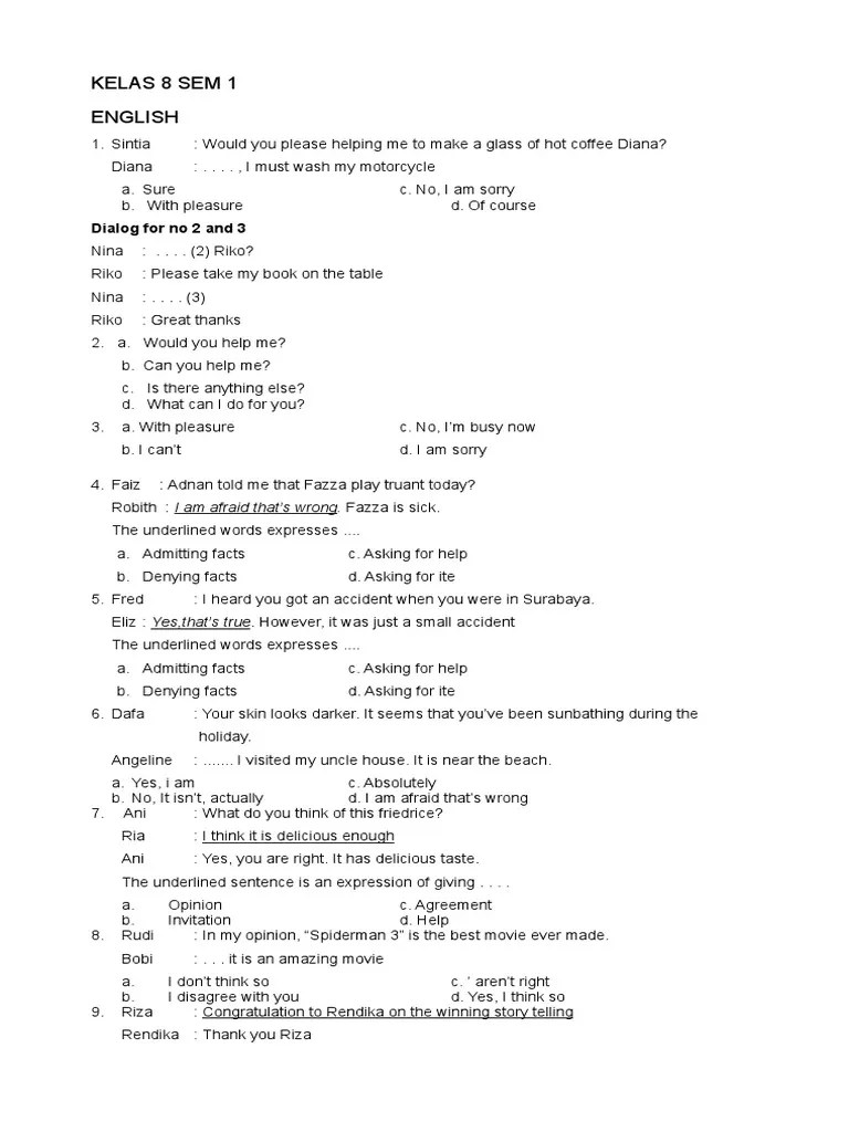 Sep 06, 2020 · 1. Contoh Soal Essay Compliment And Congratulation Masnurul
