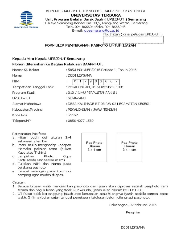 Formulir Ijazah | PDF
