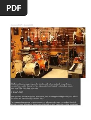 Jawaban terverifikasi ahli · 1. Alat Musik Berdasarkan Sumber Bunyinya Pdf