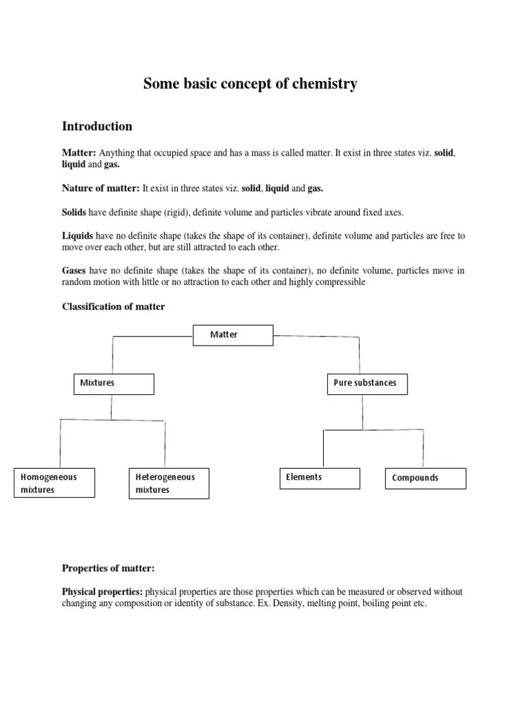 Mole Concept Chapter1 | PDF | Stoichiometry | Mole (Unit)