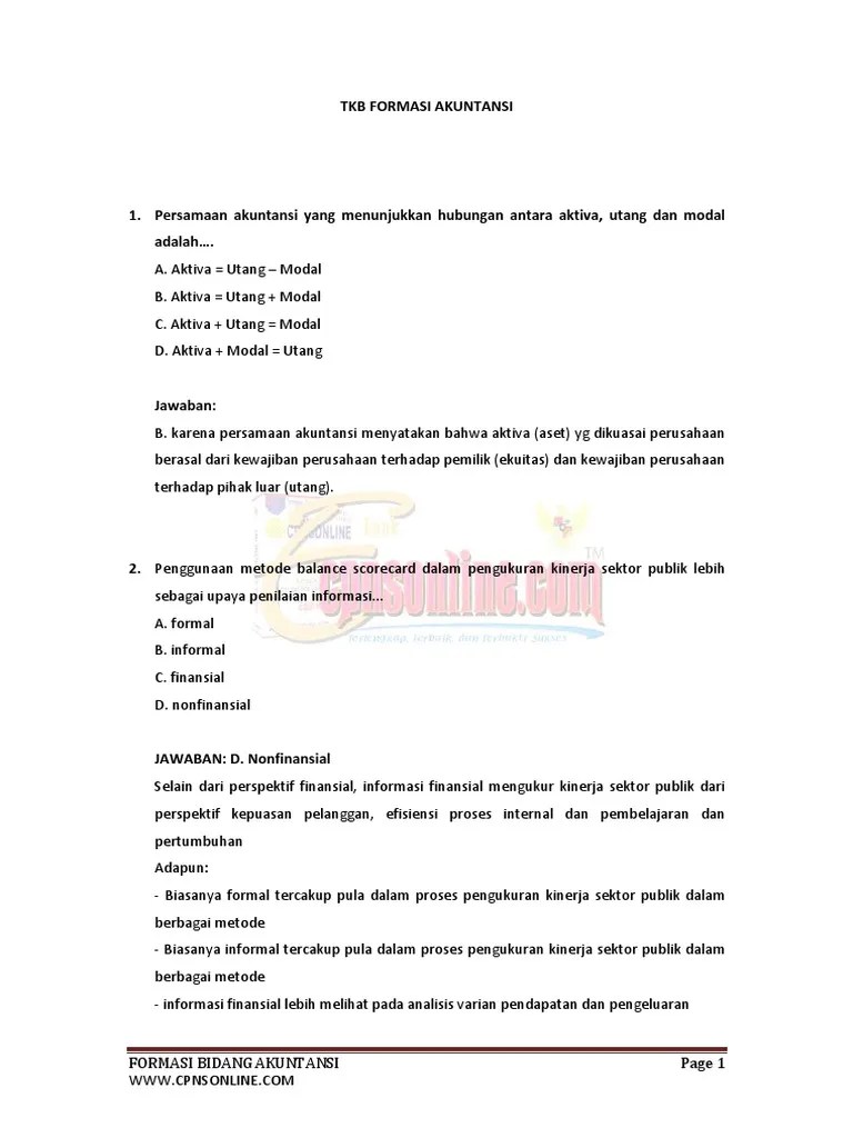 Contoh tes masuk smk jurusan akuntansi 2021 from i0.wp.com kemampuan teknis melebihi lower management c. Contoh Soal Dan Jawaban Cpns 2021 Jurusan S1 Akuntansi Soal Tes Cpns Jurusan Akuntansi Jawabanku Id Soal Skb Akuntansi Contoh Soal Skb Tkb Akuntansi Contoh Soal Skb Cpns Tyroninternasional