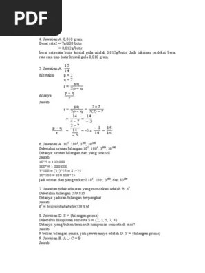 Doc contoh soal dan pembahasan jawaban perbandingan dan. Jawaban Matematika Hal 301 308 Pdf