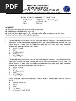 Latihan Soal Administrasi Sistem Jaringan Asj Xii Tkj Semester 1 Wasito Web Id Soal asj kelas xii bab 1 dan 2 beserta jawaban.
