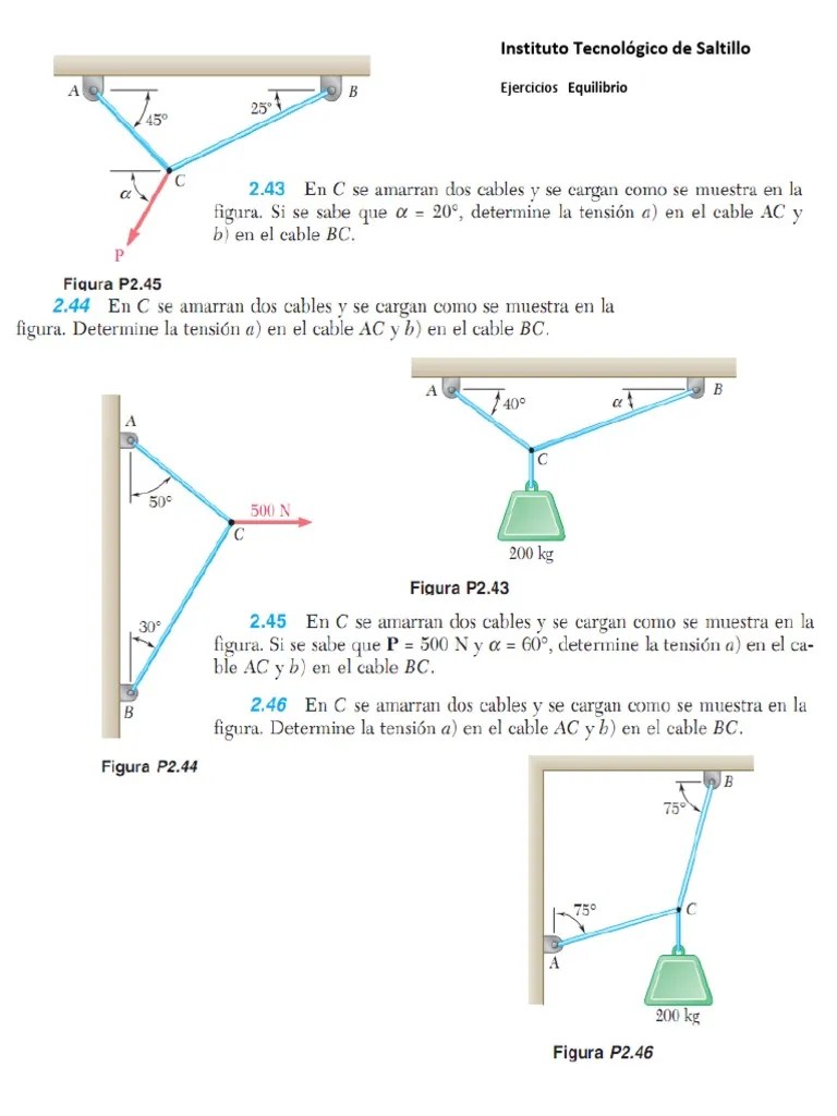 Ejercicios Equilibrio PDF | PDF