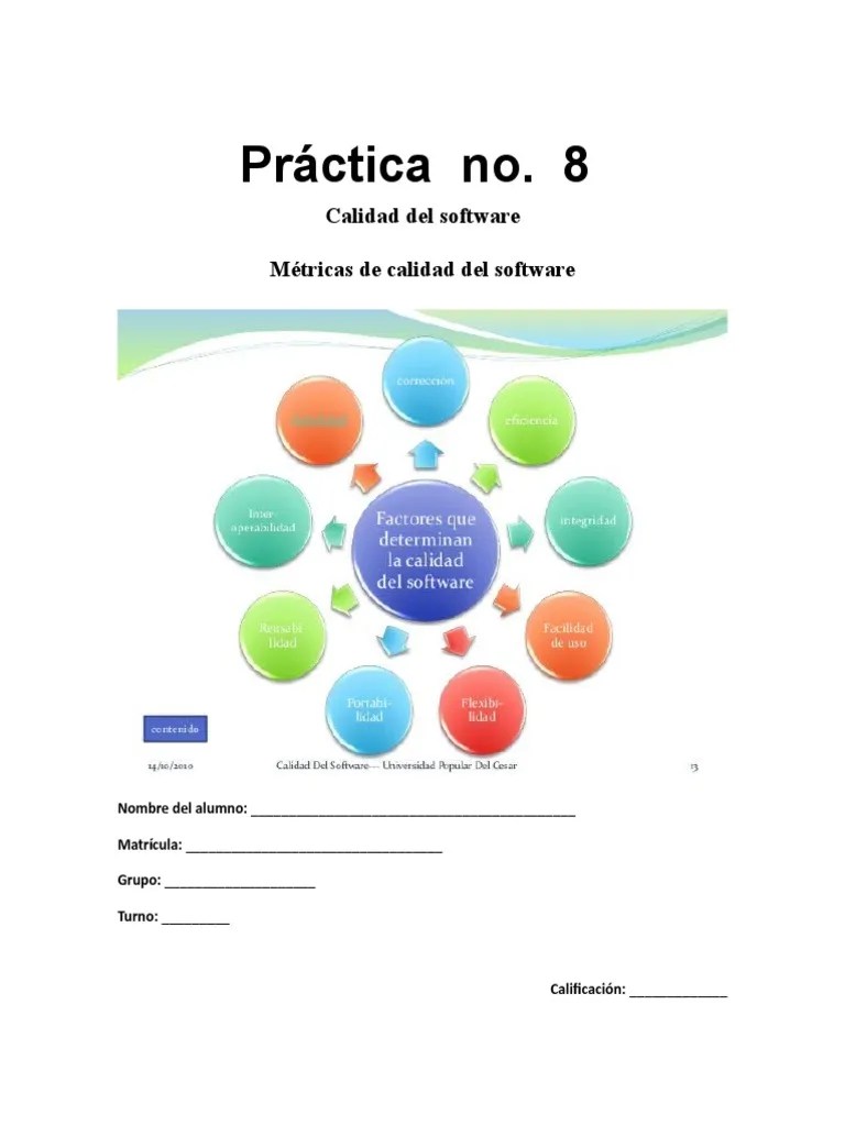 Práctica No. 8 Fundamentos De Ingenieria De Software | PDF | Ingeniería ...