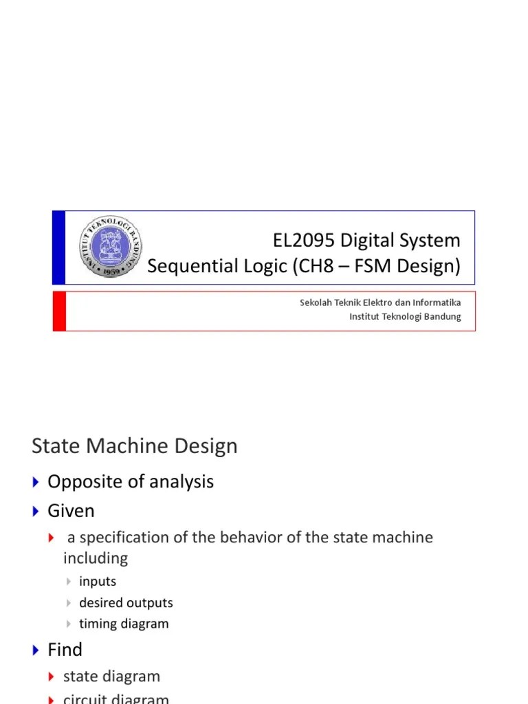 Ch8b Finite State Machine | PDF | Digital Technology | Digital Electronics
