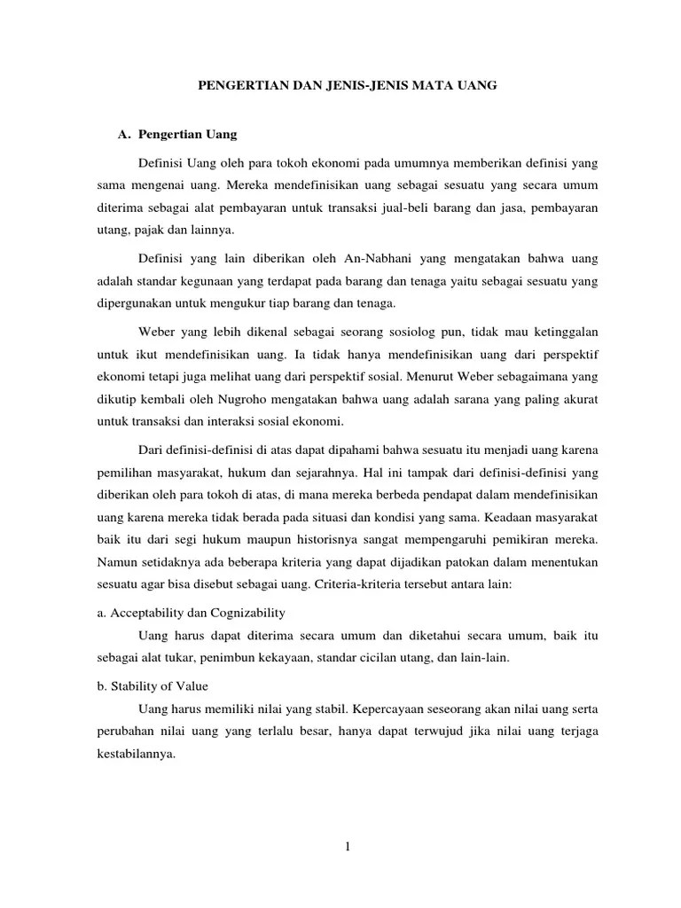 Istilah Full Bodied Money Digunakan Untuk Menyebut - Coba Sebutkan