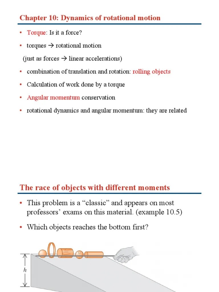 Chapter 10 Dynamics Of Rotational Motion 8 Mei 2017 | PDF | Rotation ...