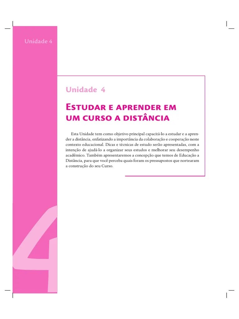 Estudar E Aprender Em Um Curso EaD (UFRPE EAD) | Download Grátis PDF ...