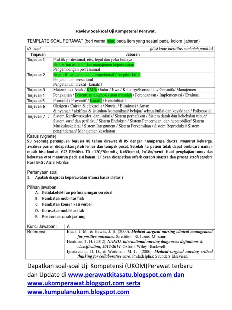 Salam sukses soal uji kompetensi perawat 2018 , soal ukom perawat d3 ners 2018 , kisi kisi. Soal Dan Kunci Jawaban Ukom Perawat 2019 2020 Pdf