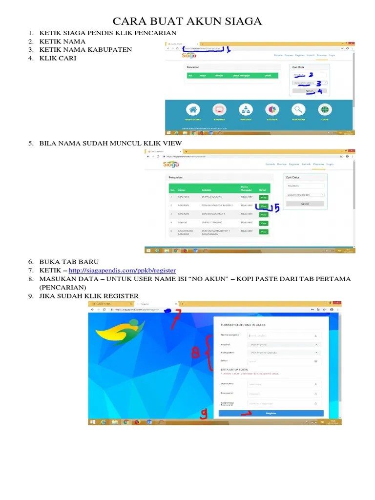 Cara Buat Akun Siaga | PDF