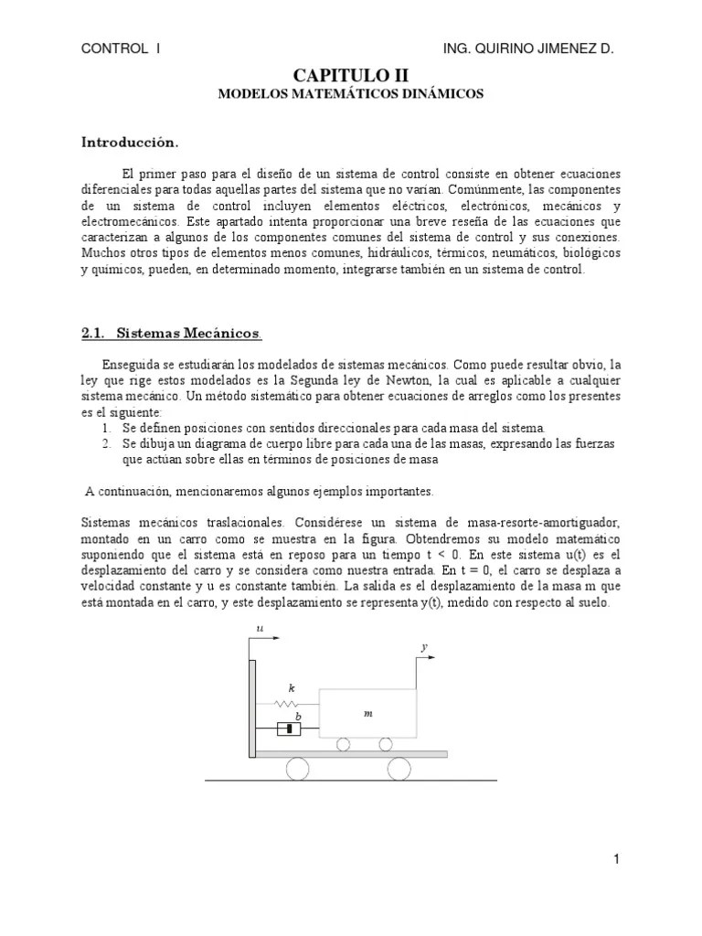 Modelo Matematico De Sistemas Dinamicos | PDF | Resistencia Eléctrica Y Conductancia | Corriente ...
