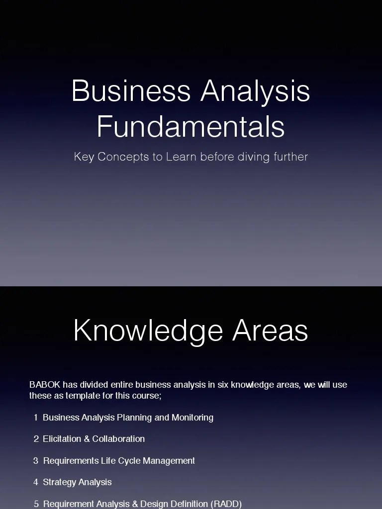 Business Analysis Fundamentals BACCM PDF | PDF | Business Analysis | Business