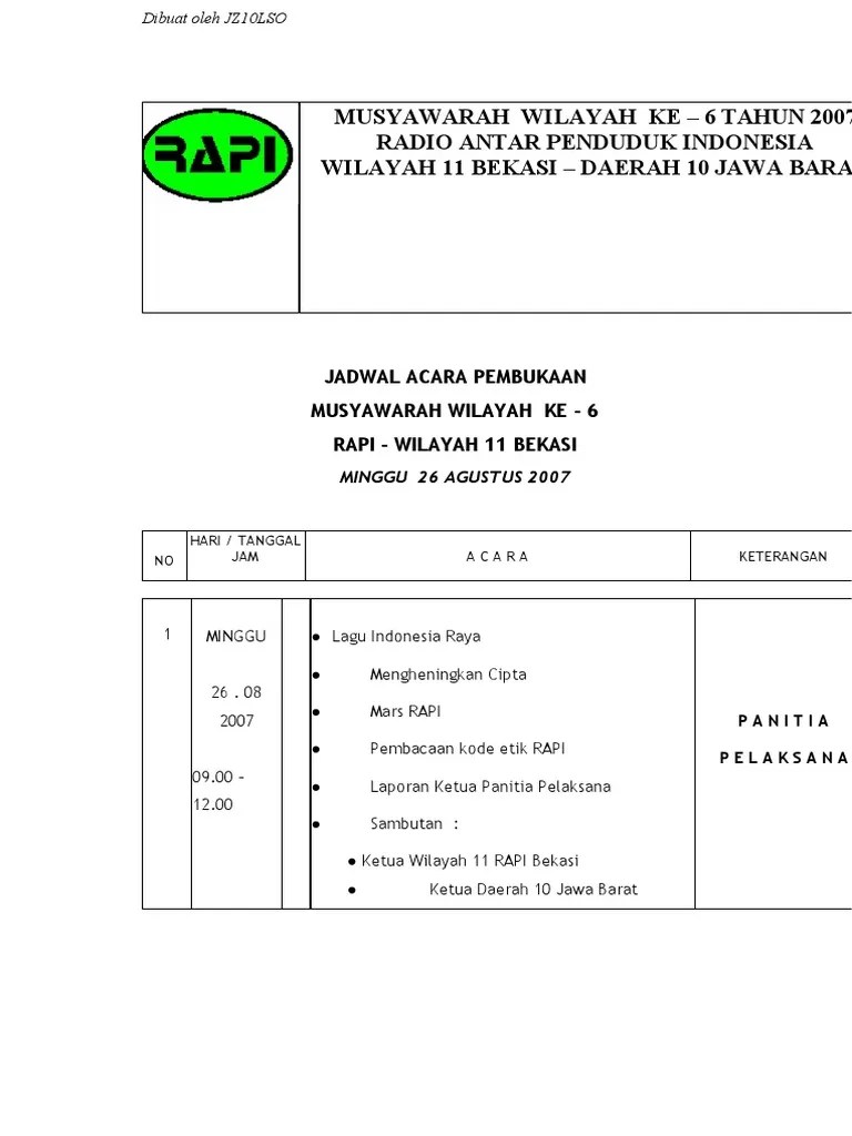 Musda ix ppni kabupaten karanganyar dengan surat keputusan. 5 Contoh Tata Cara Muswil Pdf