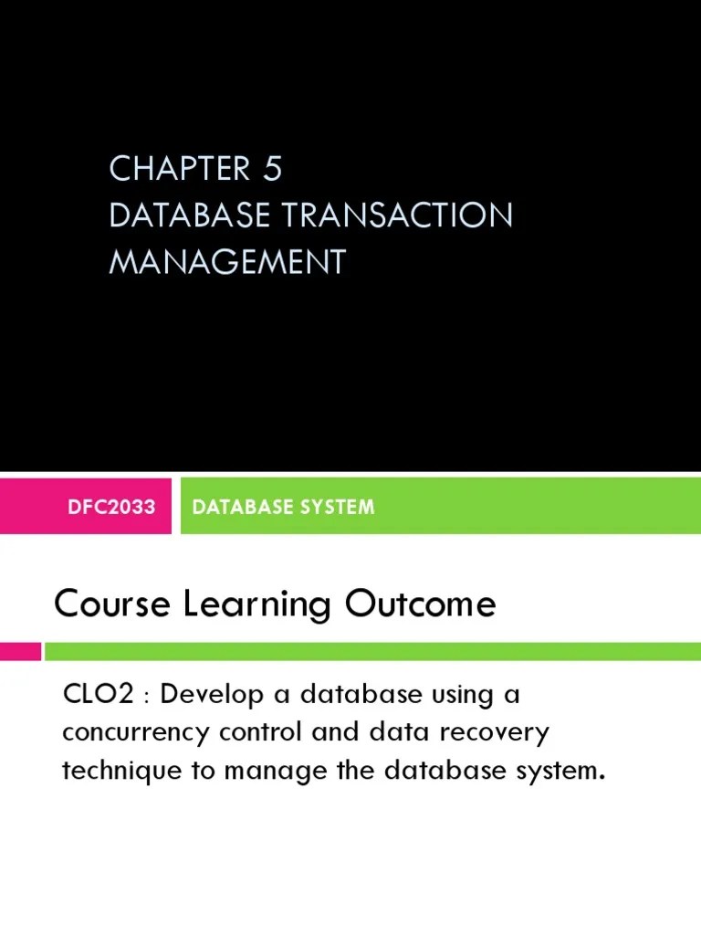Database Transaction Management | PDF | Database Transaction | Databases
