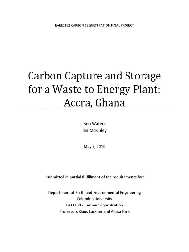 Carbon Sequestration Waste To Energy | PDF | Gasification | Carbon ...