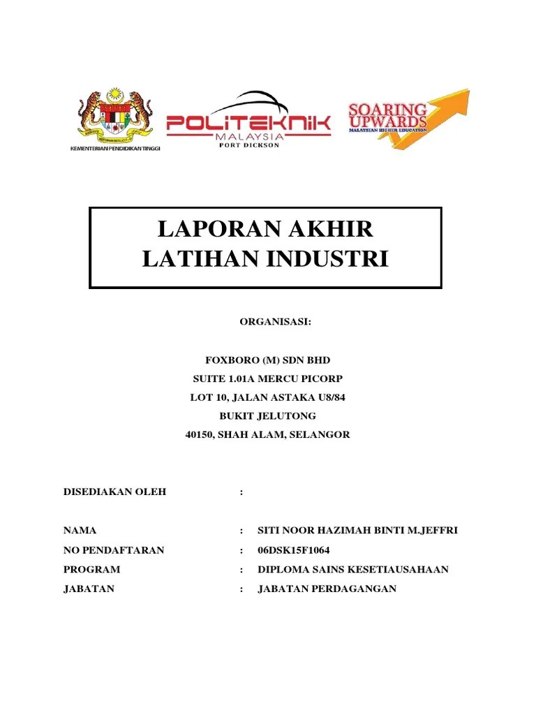 Laporan Latihan Industri Complete Pdf - Riset