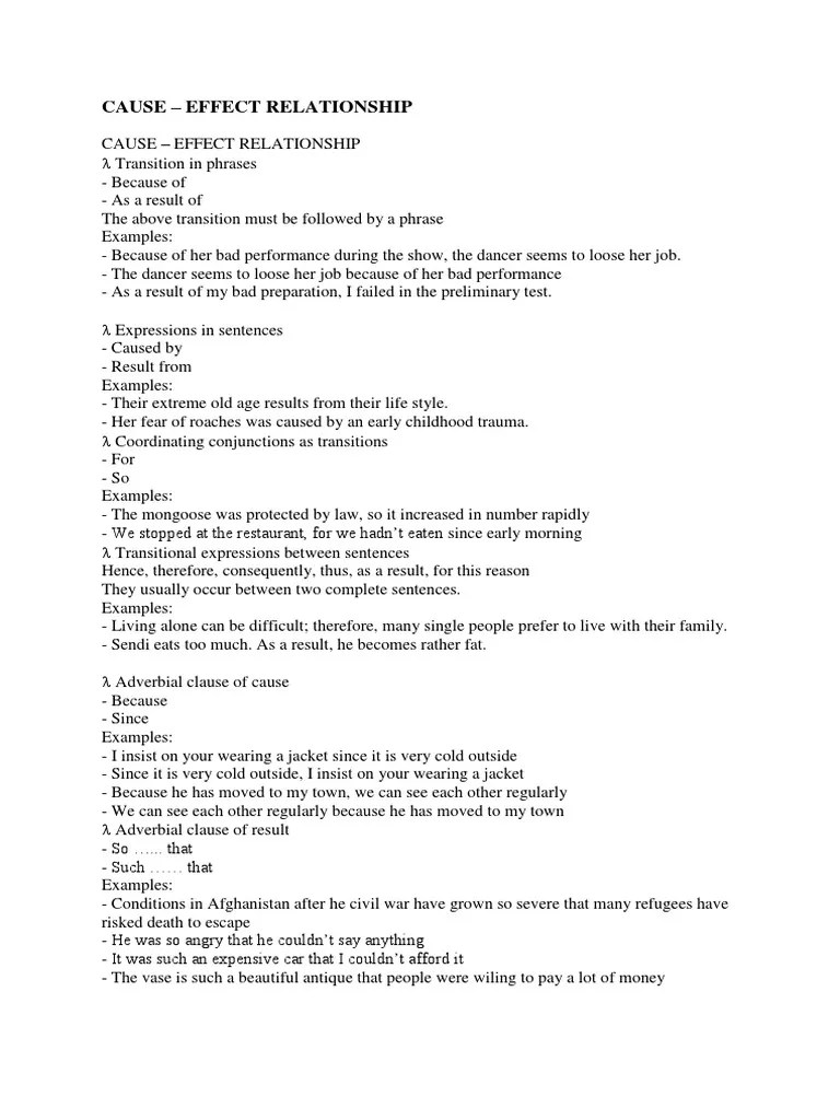 Contoh Kalimat Cause And Effect – Rasanya