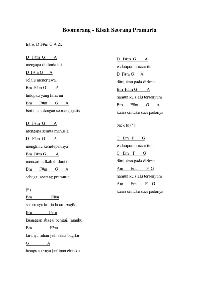 A f dan rasakan perih Chord Lirik Lagu Pdf