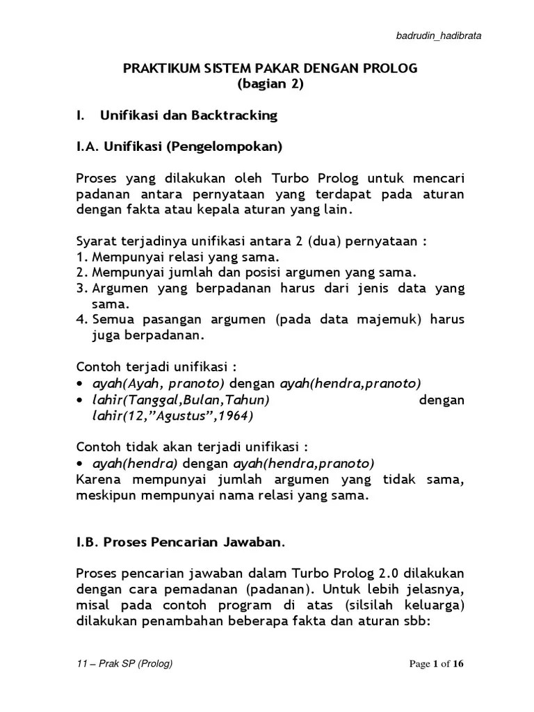 V kompatibel dengan sistem yang lain. Bag 11 Prak Sp Prolog Pdf