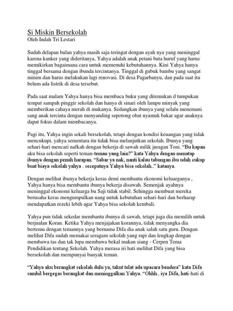 Si Miskin Bersekolah | PDF