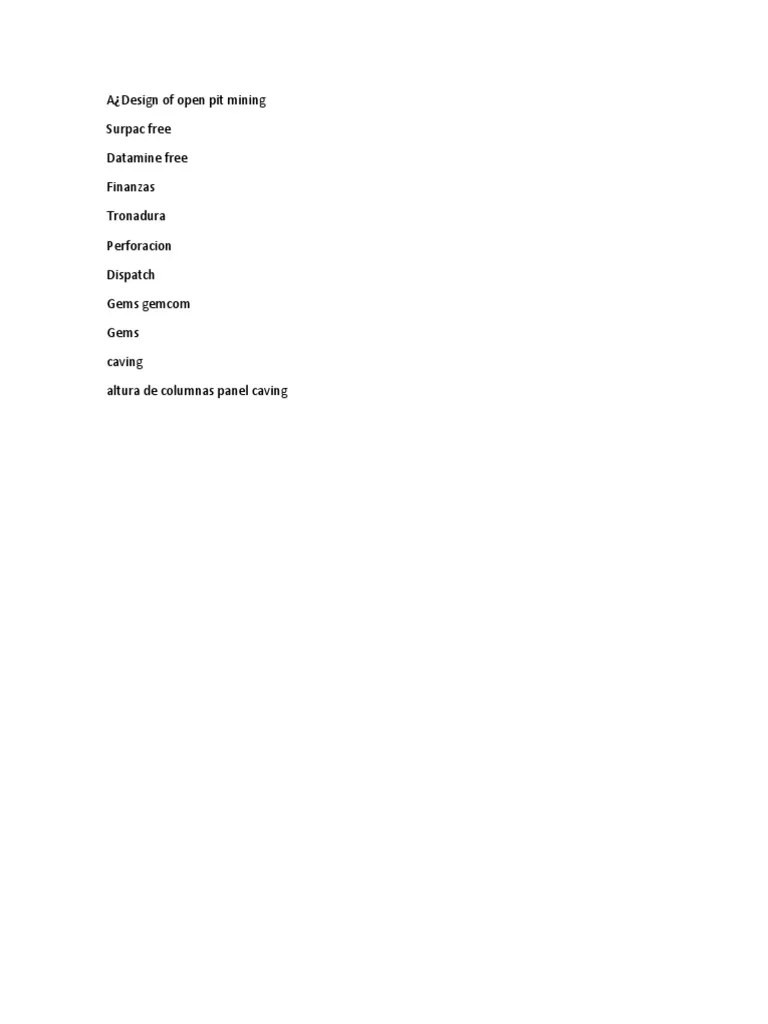 Design Of Open Pit Mining | PDF