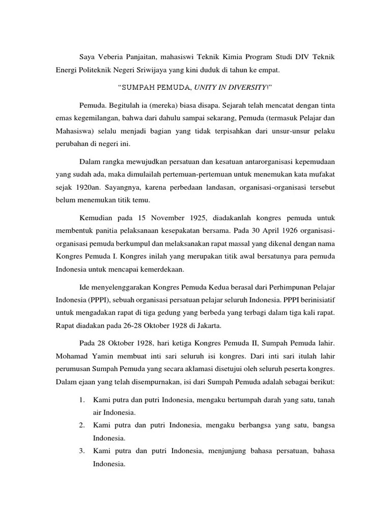 Essay Sumpah Pemuda | PDF