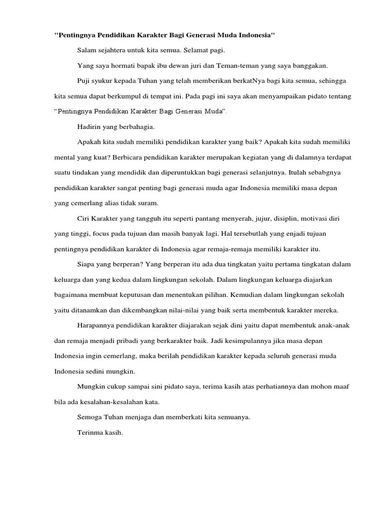 Contoh Pidato Tentang Pentingnya Pendidikan Bagi Generasi Muda Esai Blog 