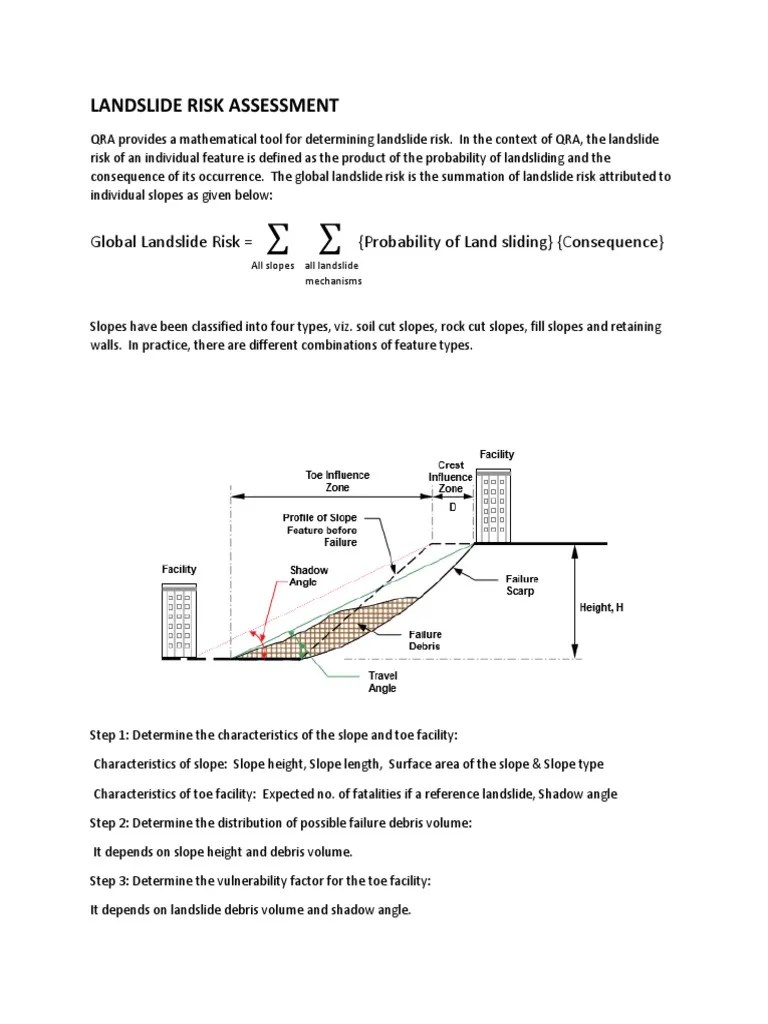 Landslide Risk Assessment | PDF