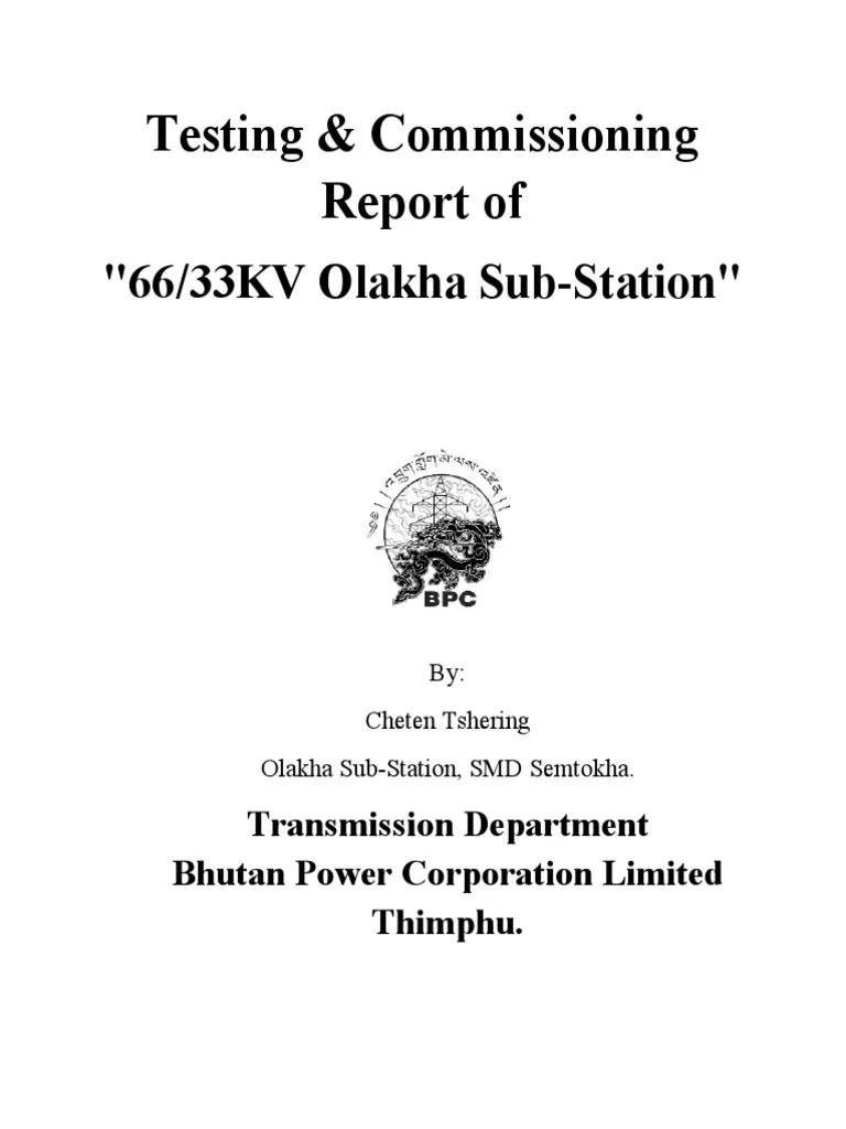 Testing And Commissioning Of 66 33 KV Substation PDF | PDF | Transformer | Power Engineering