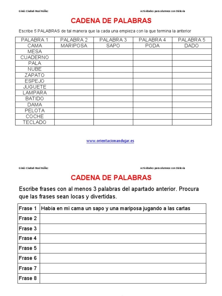 By keith robinson by keith robinson if you're reading this chances are you've got some interest in making your life less stressed. Ejercicios Dislexia Cadena De Palabras Pdf Pdf
