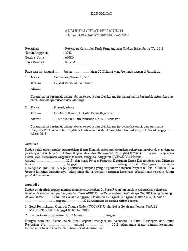 Addendum Versi 1 | PDF