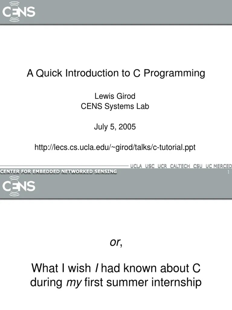 C Tutorial | PDF | Pointer (Computer Programming) | C (Programming ...