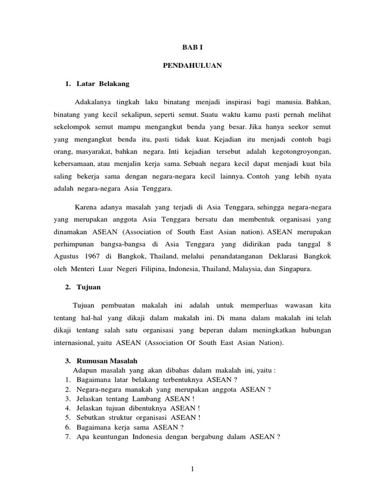Mengutip dari asean.org, pada hari itu, perwakilan dari lima negara menandatangani . Tuliskan Latar Belakang Terbentuknya Asean Edukasi News