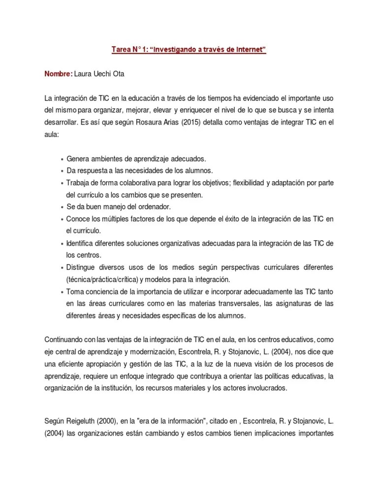 Integración De TIC En La Educación | PDF | Tecnología De Información Y Comunicaciones | Plan De ...