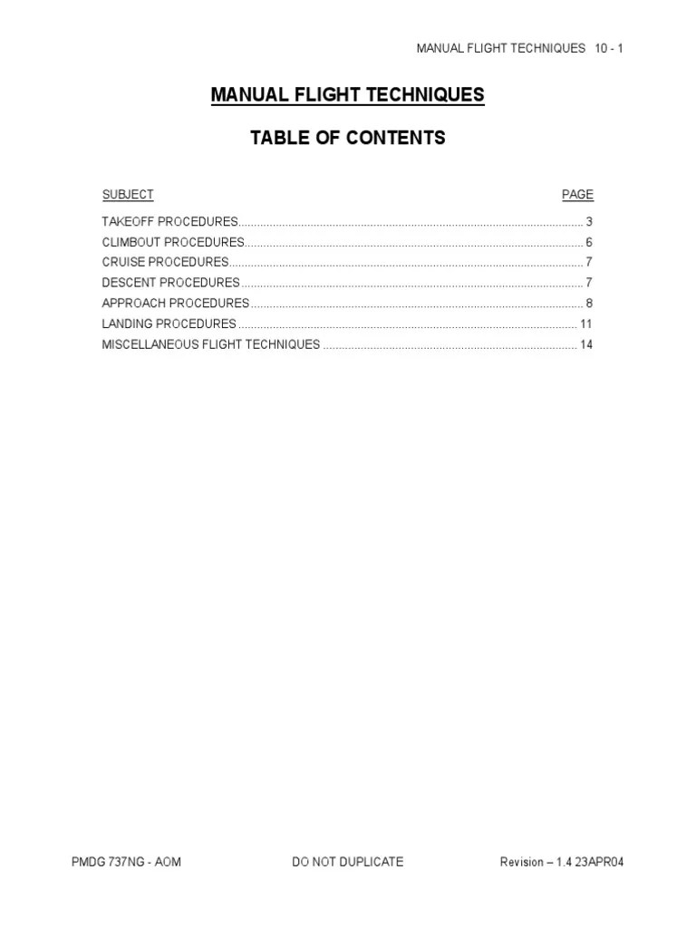 Manual Flight Techniques | PDF | Takeoff | Flap (Aeronautics)