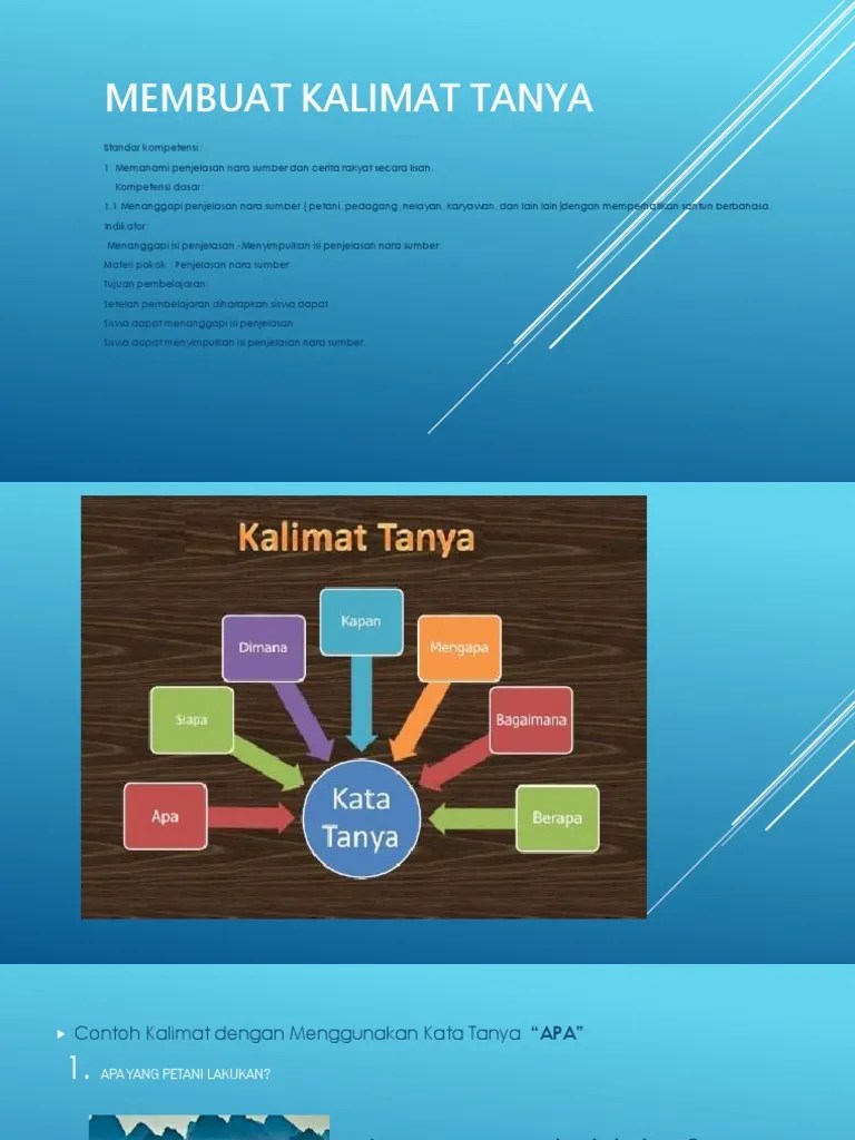 Membuat Kalimat Tanya | PDF
