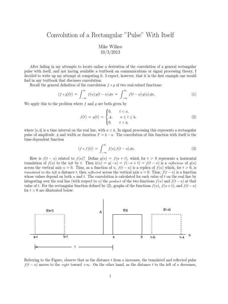 Rectangular Pulse Convolution-Update | PDF | Convolution | Rectangle