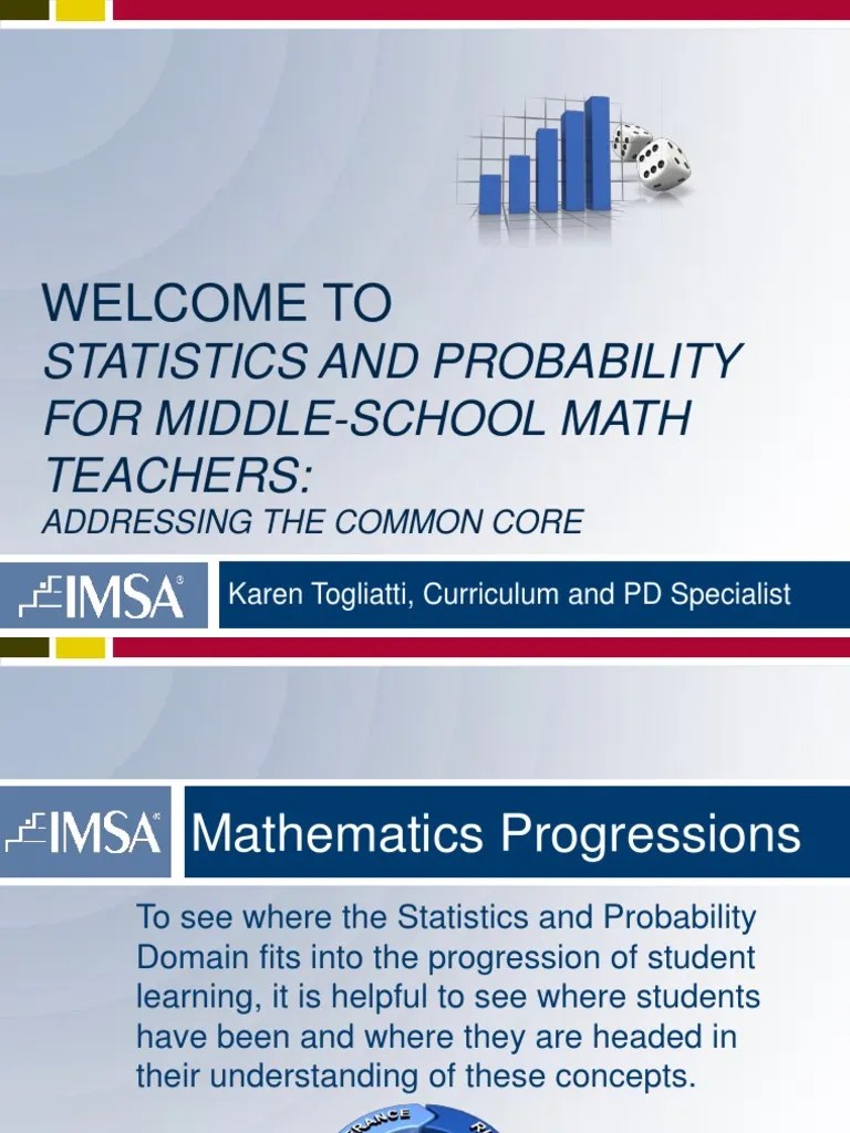 Session F-2 - Statistics And Probability For Middle-School Math Te PDF | PDF | Common Core State ...