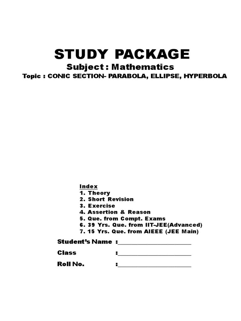 50 Conic Section Part 1 Of 8 | PDF | Perpendicular | Elementary Geometry