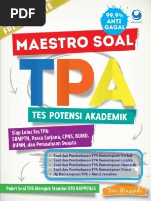 Soal tpa bappenas dibagi dalam 3 subtes, antara lain : Tpa 103 Pdf