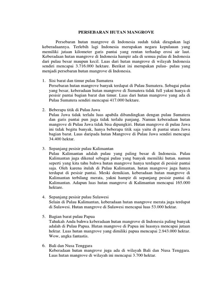 Persebaran Hutan Mangrove | PDF