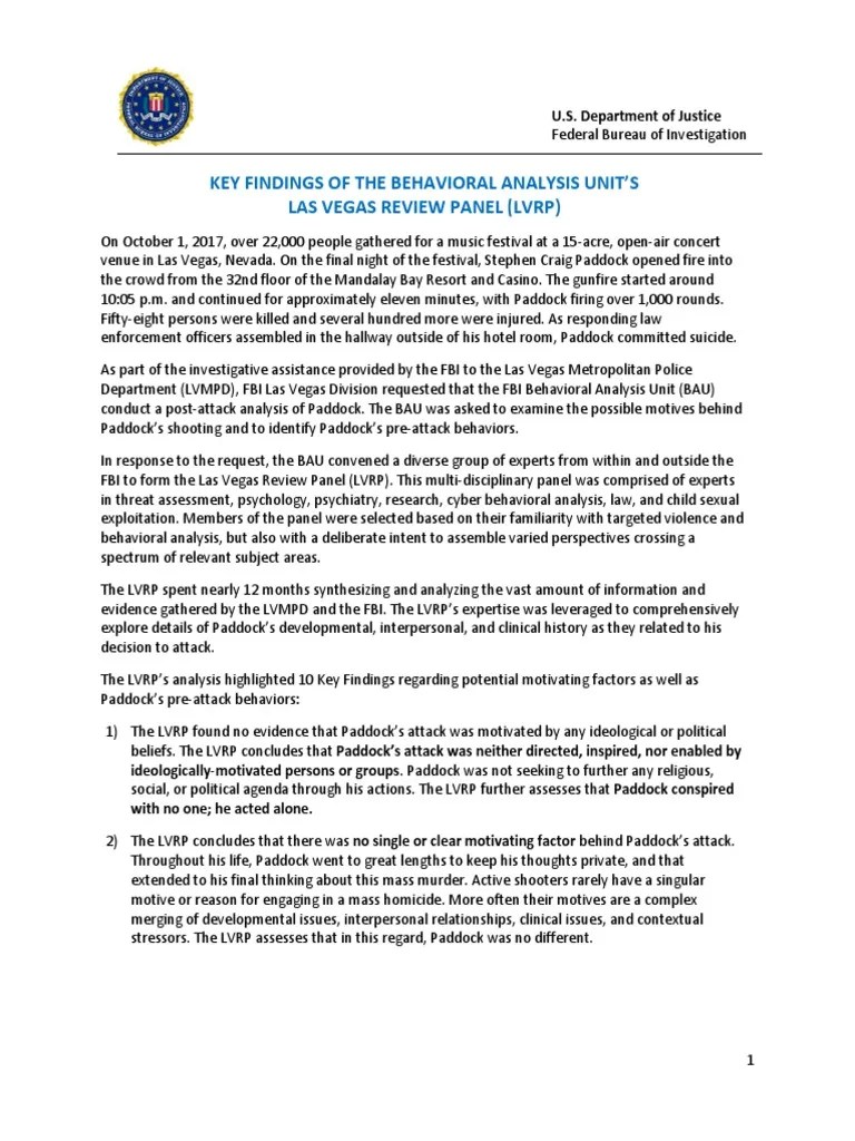 FBI Summary Report | PDF | Federal Bureau Of Investigation | American Government