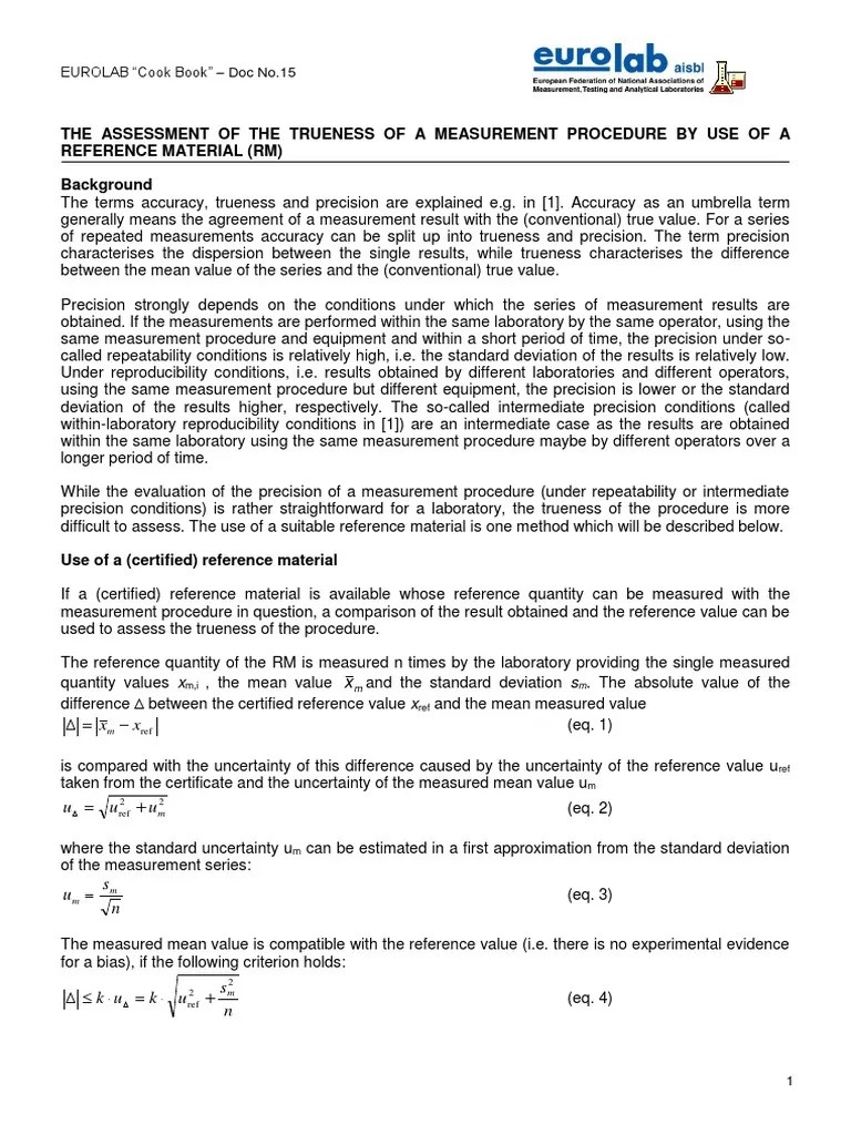 EUROLAB Cook Book - Doc No 8 Determination Of Conformance - Rev. 2017 ...